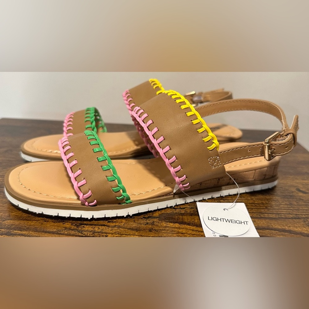Sonoma Girls Tan Ozella Multi Sandals NWT Size Little Girls 3